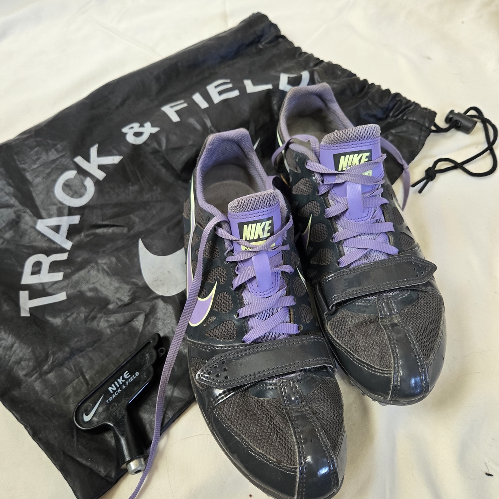Nike Zoom Rival S Sprint Shoes- Women’s Size 7.5 Black & Purple Track Spikes